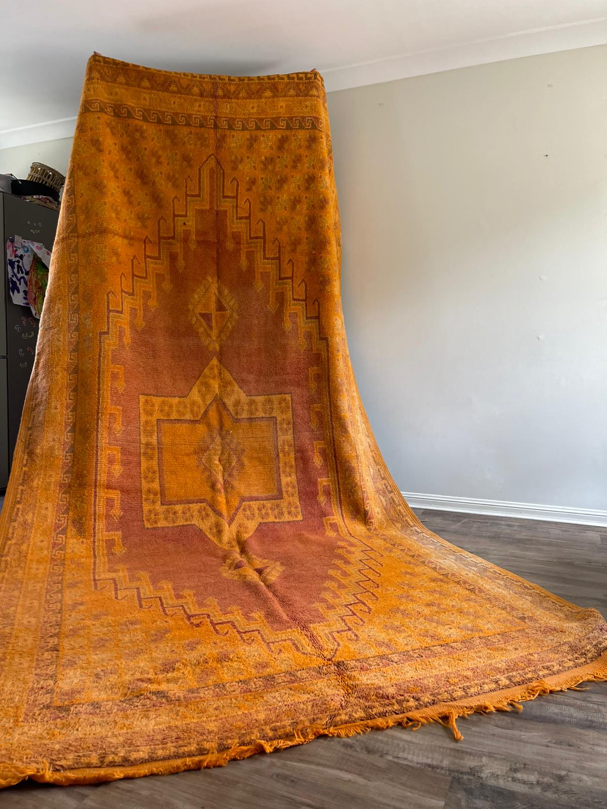Moroccan orange rug