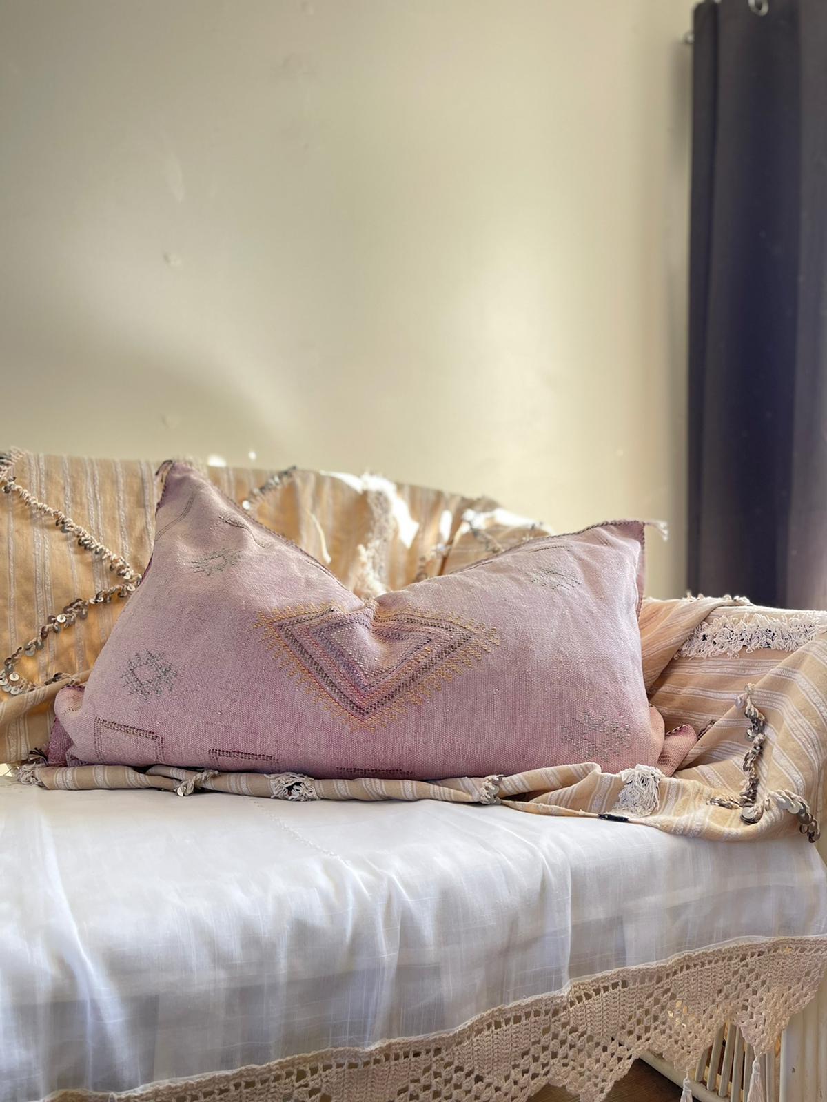 Moroccan pink pillow