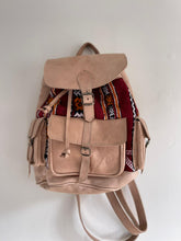 Load image into Gallery viewer, moroccan leather beige backpack
