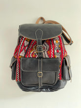 Load image into Gallery viewer, Leather black Backpack
