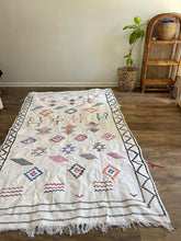 Load image into Gallery viewer, Kilim Rug - White - 245cm x 140cm
