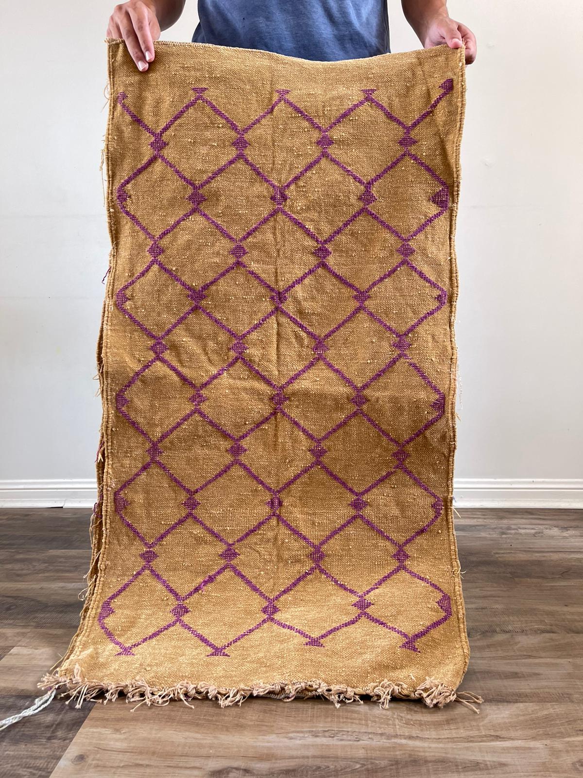 brown  wool rug
