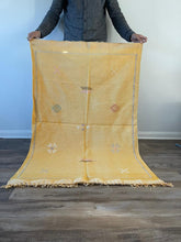 Load image into Gallery viewer, Small Cactus Silk Rug - Yellow
