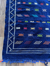 Load image into Gallery viewer, blue wool Kilim  - kilim rugs
